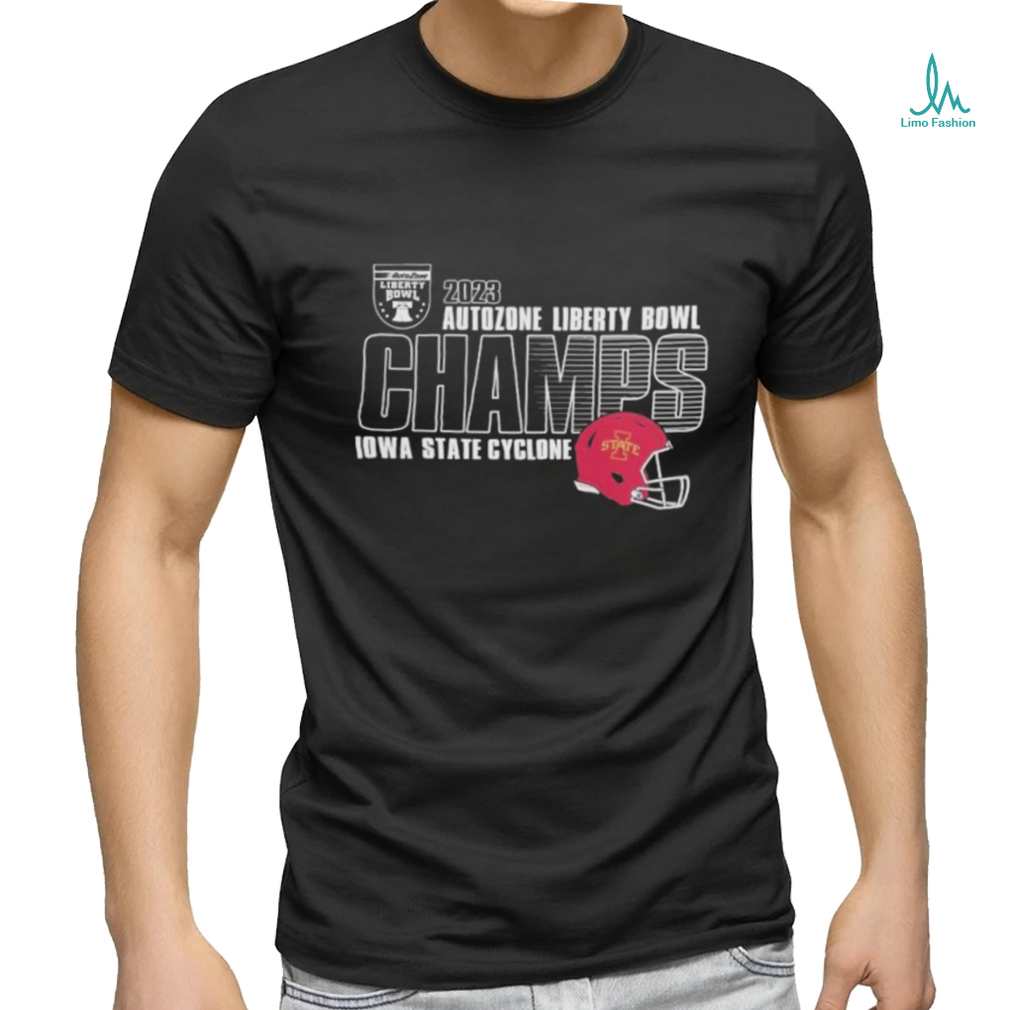 Iowa State Cyclones 2023 Liberty Bowl Champions Helmet T Shirt Iowa State Cyclones 2023 Liberty Bowl Champions Helmet T Shirt