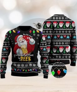 It Is The Most Wonderful Time For A Beer Ugly Christmas Sweater 3D Printed Men And Women Holiday Gift