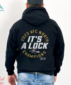 It's A Lock Baltimore Ravens 2023 Afc North Division Champions Trophy Collection Shirt, hoodie, sweater, long sleeve and tank top It's A Lock Baltimore Ravens 2023 Afc North Division Champions Trophy Collection Shirt