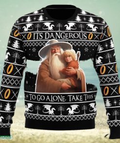 It’s Dangerous to go Alone Lord of the Rings Ugly Christmas Sweater Funny Gift Ideas Christmas