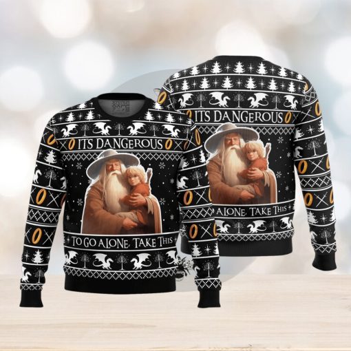 It’s Dangerous to go Alone Lord of the Rings Ugly Christmas Sweater