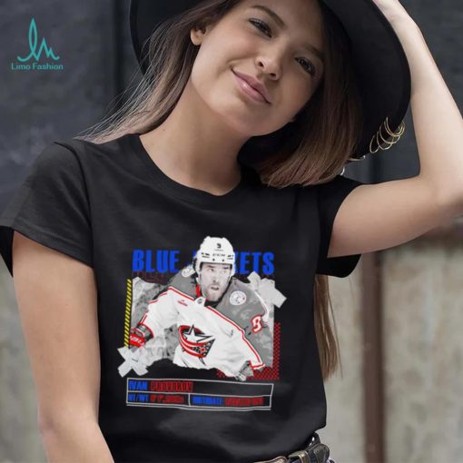 Ivan Provorov Columbus Blue Jackets ice hockey player information paper shirt