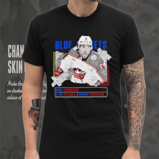 Ivan Provorov Columbus Blue Jackets ice hockey player information paper shirt