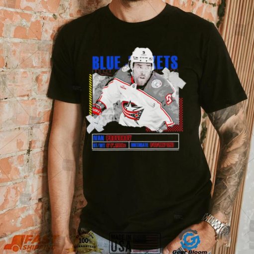 Ivan Provorov Columbus Blue Jackets ice hockey player information paper shirt
