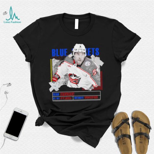 Ivan Provorov Columbus Blue Jackets ice hockey player information paper shirt