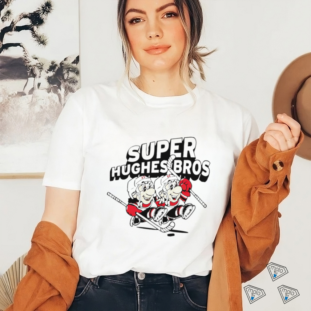 Jack Hughes and Luke Hughes Super Hughes Bros hockey players funny shirt Jack Hughes and Luke Hughes Super Hughes Bros hockey players funny shirt