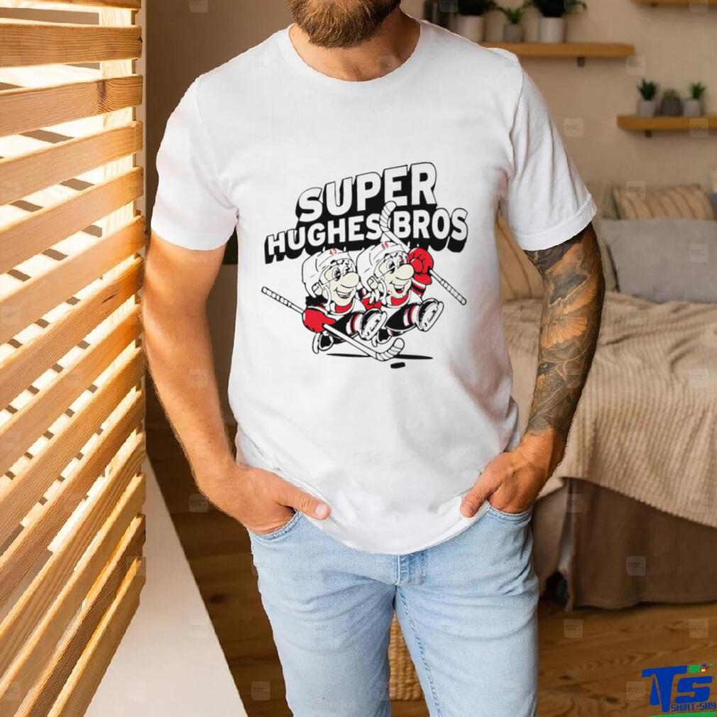 Jack Hughes and Luke Hughes Super Hughes Bros hockey players funny shirt Jack Hughes and Luke Hughes Super Hughes Bros hockey players funny shirt