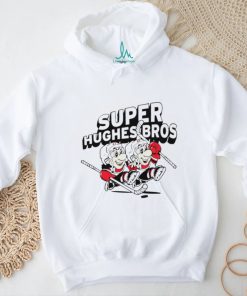 Jack Hughes and Luke Hughes Super Hughes Bros hockey players funny shirt