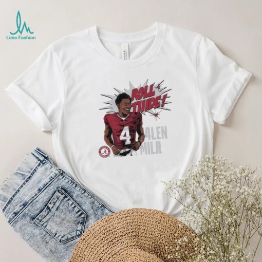 Jalen Milroe Alabama Crimson Tide football roll tide cartoon shirt