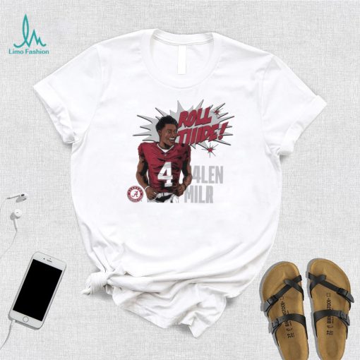 Jalen Milroe Alabama Crimson Tide football roll tide cartoon shirt
