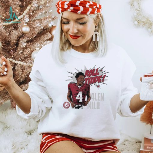 Jalen Milroe Alabama Crimson Tide football roll tide cartoon shirt