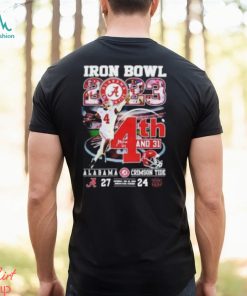 Jalen Milroe Iron Bowl 2023 4th And 31 Alabama Crimson Tide 27 24 Auburn Tigers T Shirt