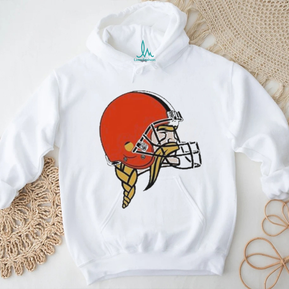 Jay Cuda Minnesota Vikings Logo Wearing Cleveland Browns Logo T Shirt Jay Cuda Minnesota Vikings Logo Wearing Cleveland Browns Logo T Shirt