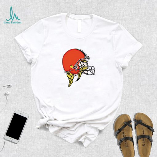 Jay Cuda Minnesota Vikings logo wearing Cleveland Browns logo shirt
