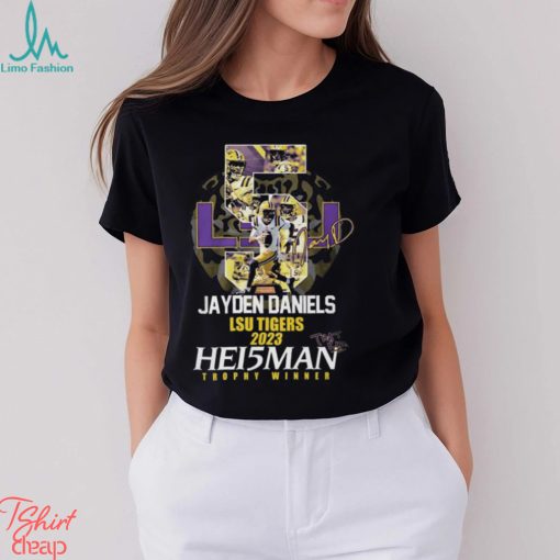 Jayden Daniels LSU Tigers 2023 Hei5man Trophy Winner Shirt