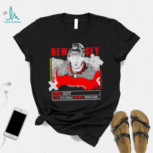 Jesper Bratt New Jersey Devils ice hockey player information paper shirt