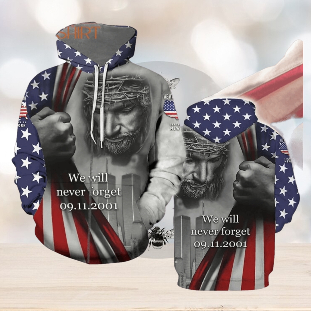 Jesus Never Forget 09 11 3d All Over Print Hoodie Jesus Never Forget 09 11 3d All Over Print Hoodie