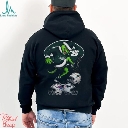 Jets Shop The Grinch New York Jets Stomp On NFL Teams Christmas T Shirt