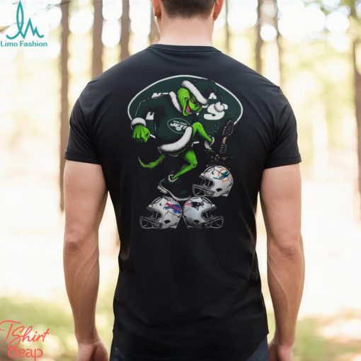Jets Shop The Grinch New York Jets Stomp On NFL Teams Christmas T Shirt