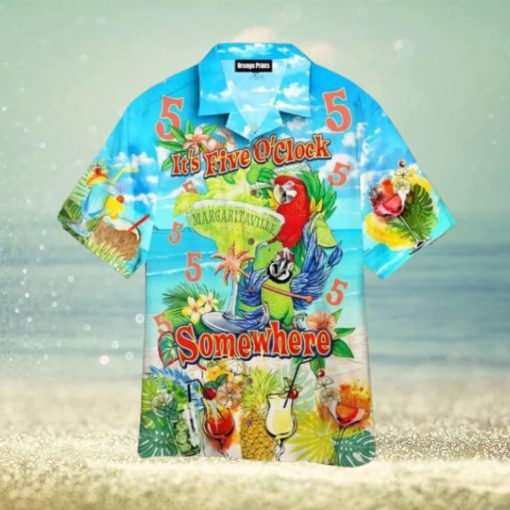 Jimmy Margaritaville It’s 5 O’clock Somewhere Funny Hawaiian Shirt