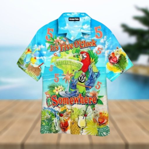 Jimmy Margaritaville It’s 5 O’clock Somewhere Funny Hawaiian Shirt