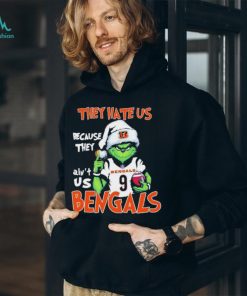Joe Burrow Grinch They Hate Us Because They Ain’t Us Cincinnati Bengals Christmas Tshirt