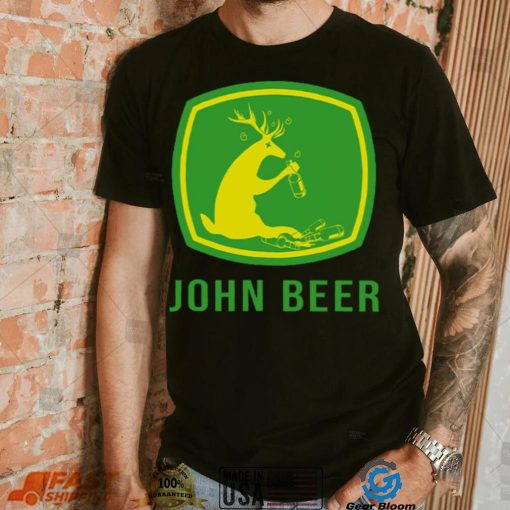 John Beer Drunk Reindeer T Shirt