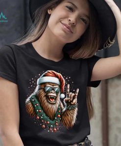 Jolly Bigfoot Christmas Rock T Shirt