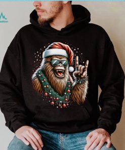 Jolly Bigfoot Christmas Rock T Shirt