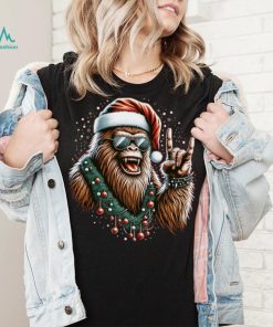 Jolly Bigfoot Christmas Rock T Shirt
