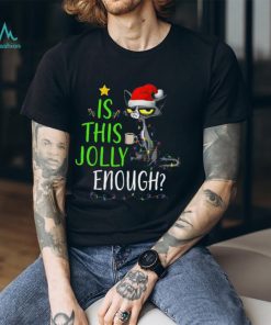 Jolly Grey Cat Coffee Christmas Shirt