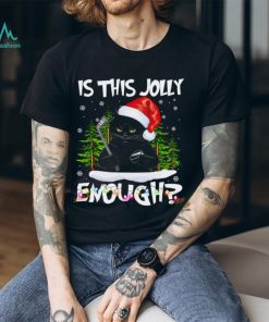 Jolly Hockey Cat Christmas T shirt