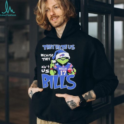 Josh Allen Grinch They Hate Us Because They Ain’t Us Bills Christmas TShirt