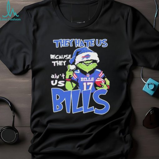 Josh Allen Grinch They Hate Us Because They Ain’t Us Bills Christmas TShirt
