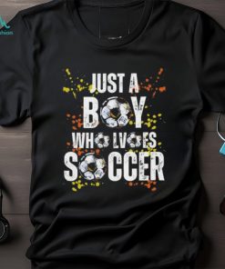 Just A Boy Who Loves Soccer on Men's V Neck T Shirt