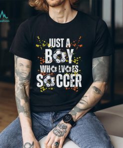Just A Boy Who Loves Soccer on Men's V Neck T Shirt