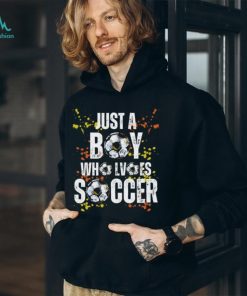 Just A Boy Who Loves Soccer on Men's V Neck T Shirt