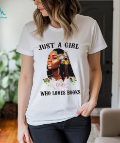 Just a girl who loves book flower library girl black queen png design digital t shirt