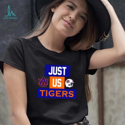 Just us Auburn Tigers helmet logo shirt