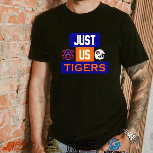 Just us Auburn Tigers helmet logo shirt