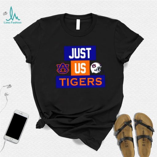 Just us Auburn Tigers helmet logo shirt