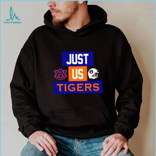 Just us Auburn Tigers helmet logo shirt