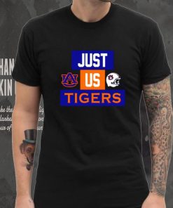 Just us Auburn Tigers helmet logo shirt