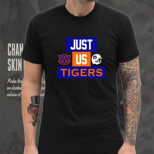Just us Auburn Tigers helmet logo shirt