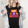 Just us Clemson Tigers helmet logo shirt