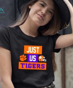 Just us Clemson Tigers helmet logo shirt