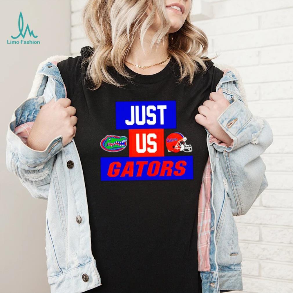 Just us Florida Gators helmet logo shirt Just us Florida Gators helmet logo shirt