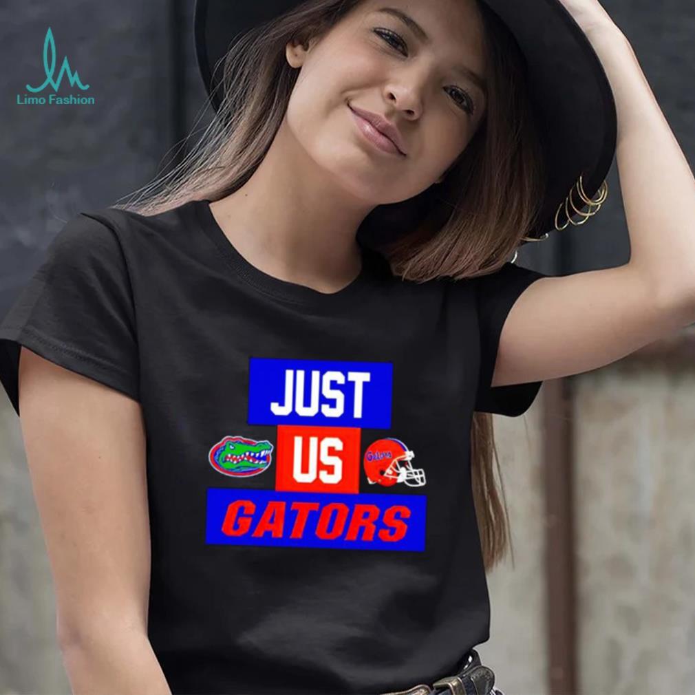 Just us Florida Gators helmet logo shirt Just us Florida Gators helmet logo shirt