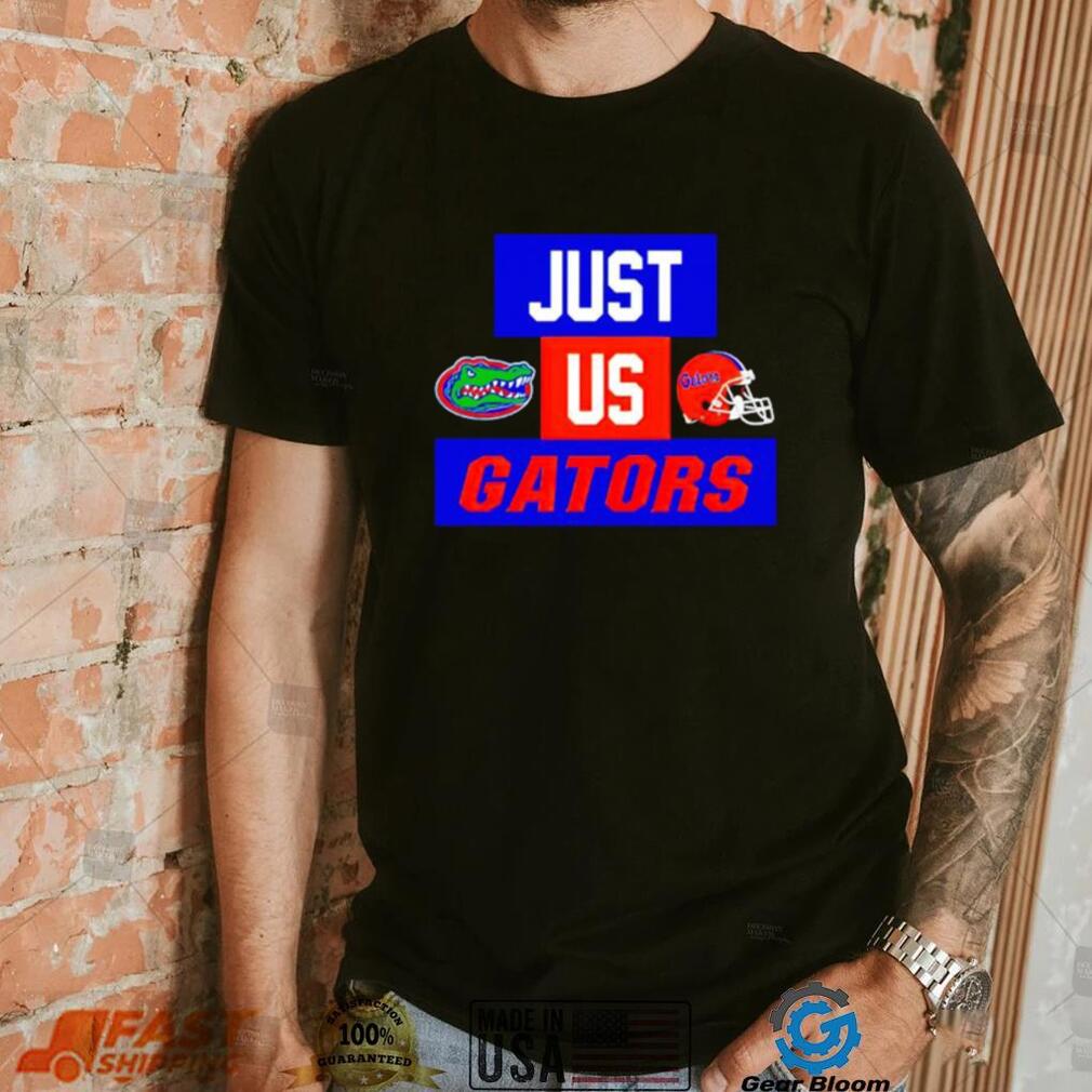 Just us Florida Gators helmet logo shirt Just us Florida Gators helmet logo shirt