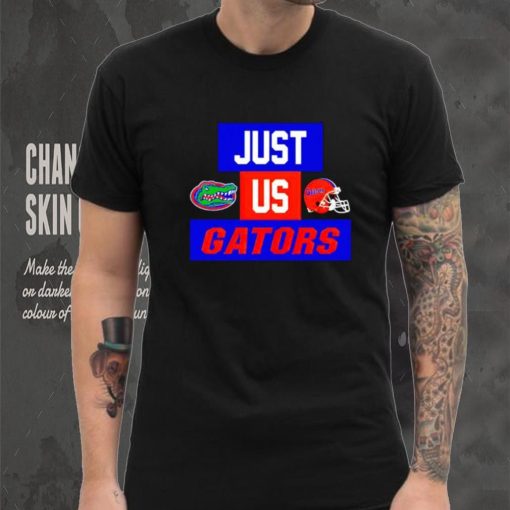 Just us Florida Gators helmet logo shirt
